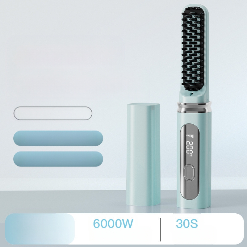 Bezkabel matu gludināšanas ierīce – mini, keramikas plāksnes, negatīvi joni, 4 temperatūras līmeņi, 35W, 3.7V