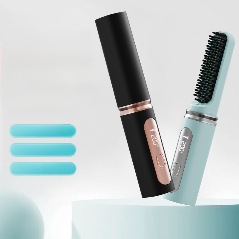 Bezkabel matu gludināšanas ierīce – mini, keramikas plāksnes, negatīvi joni, 4 temperatūras līmeņi, 35W, 3.7V