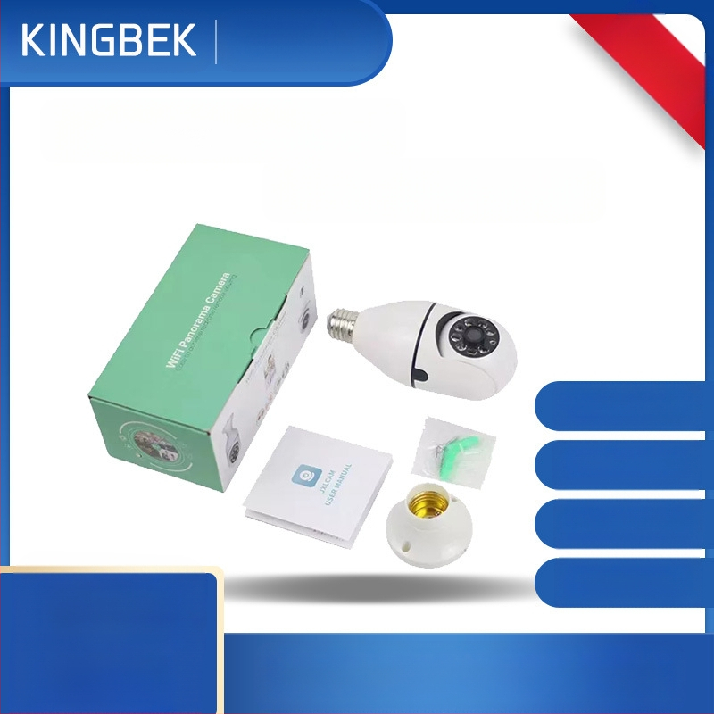 Bezvadu lampas tipa uzraudzības kamera, iekšējai lietošanai, 360° griešana, 720p HD, E27 lampas turētājs, nakts redze, lietotnes atbalsts