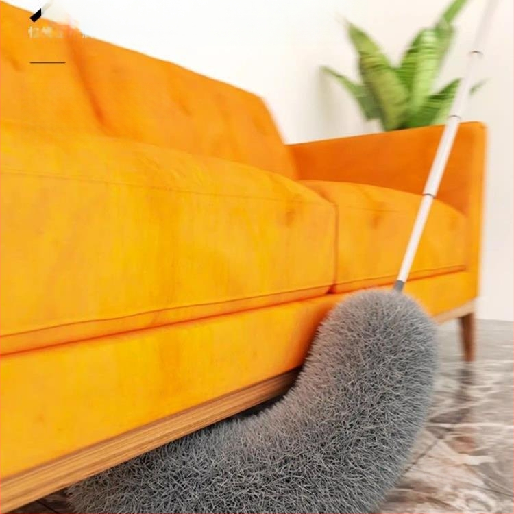 Plunksninių dulkių šluotelė su elektrostatiniu dulkių pašalinimu, teleskopinė lazda luboms ir sunkiai pasiekiamoms vietoms valyti