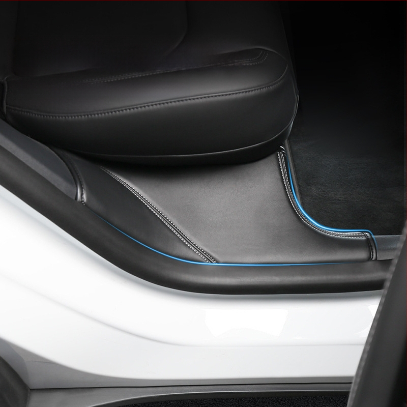 Tesla Model Y кожен праг за задни врати, с вграден защитен филм против удар от крак