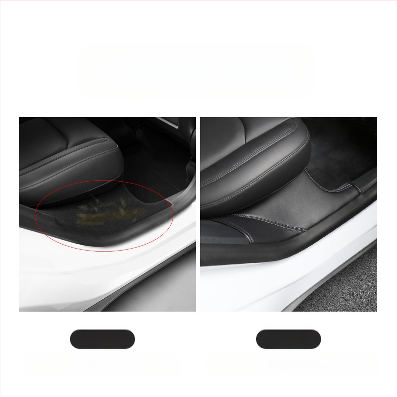 Tesla Model Y кожен праг за задни врати, с вграден защитен филм против удар от крак