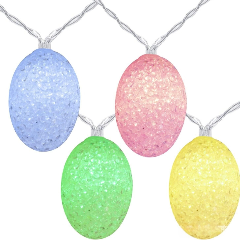 Φώτα LED αλυσίδας EVA με αυγά Πάσχα - τροφοδοσία με μπαταρία, 4.5V, 2.25W, έλεγχος με τηλεχειριστήριο ή κουμπί, IP20, διακόσμηση δωματίου για το Πάσχα