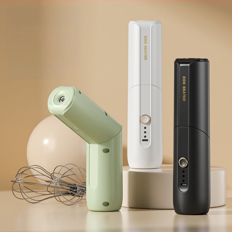 Električni mikser za jaja, nehrđajući čelik, bežično punjenje, 1200mAh baterija, 1200 obr/min, 15W (nehrđajući čelik; bežično punjenje; 1200mAh; 1200 obr/min; 15W)
