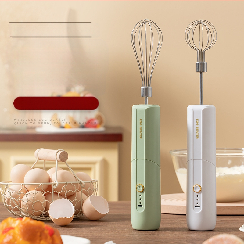 Elektrinis kiaušinių plakiklis, nerūdijančio plieno, belaidis įkrovimas, 1200mAh baterija, 1200 rpm, 15W (nerūdijančio plieno; belaidis įkrovimas; 1200mAh; 1200 rpm; 15W)