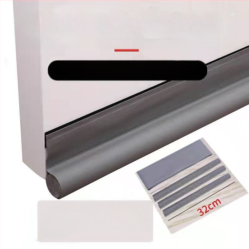 Уплътнител за пролука под вратата, PU материал, звукоизолационен, прах- и насекомозащита, ветроустойчив, запазване на топлината, самозалепващ
