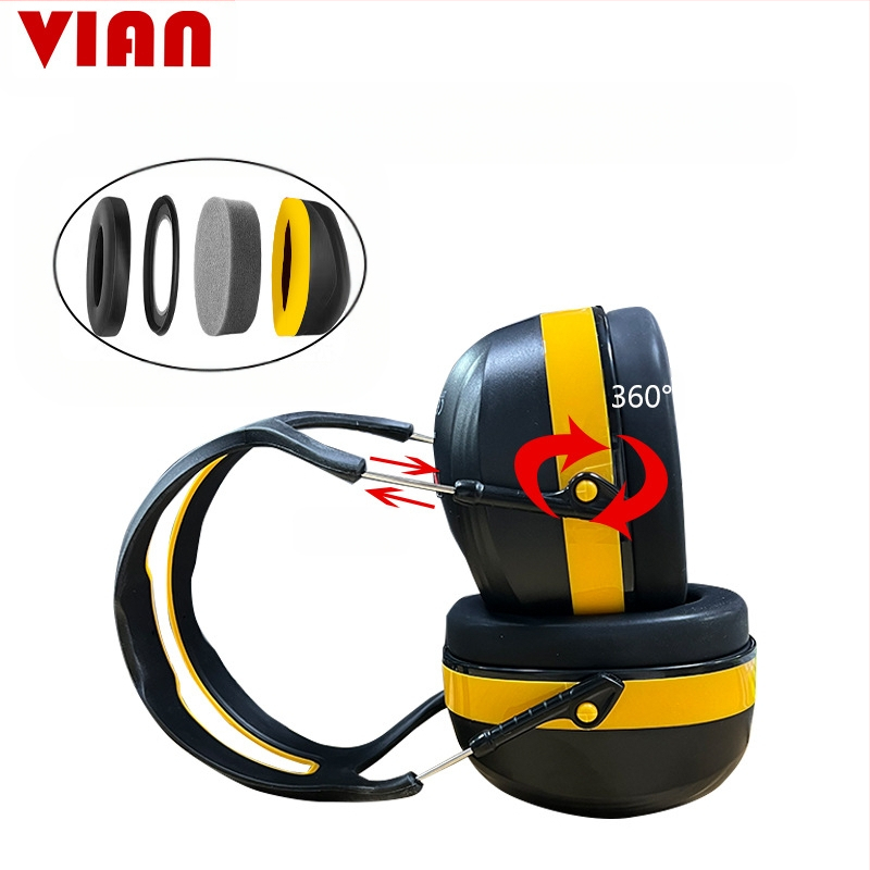 VIAN X7A Pro garsiaizoliacinės ausinės su galvos laikikliu, triukšmo slopinimas 37 dB, tinkama miegui, darbui ir mokymuisi pramoninėje aplinkoje