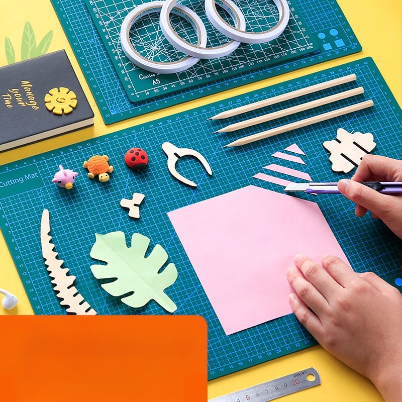 Ръчно изработена подложка за рязане с повърхност против порязване, учебна арт-дъска за бюро за писане и рисуване с измервателна мрежа
