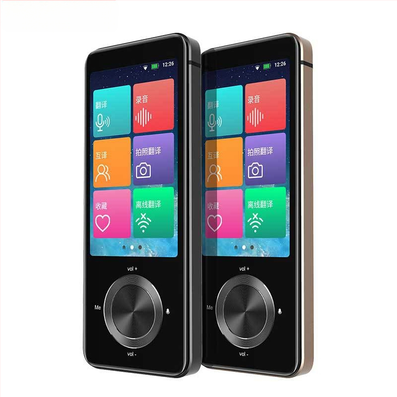 M9 offline vertėjas: kinų–anglų ir japonų–tajų balso vertėjas su nuotraukų vertimu; Android pagrindu, Bluetooth, 10 m diapazonas, lietimas + mygtuko naudojimas, ABS korpusas