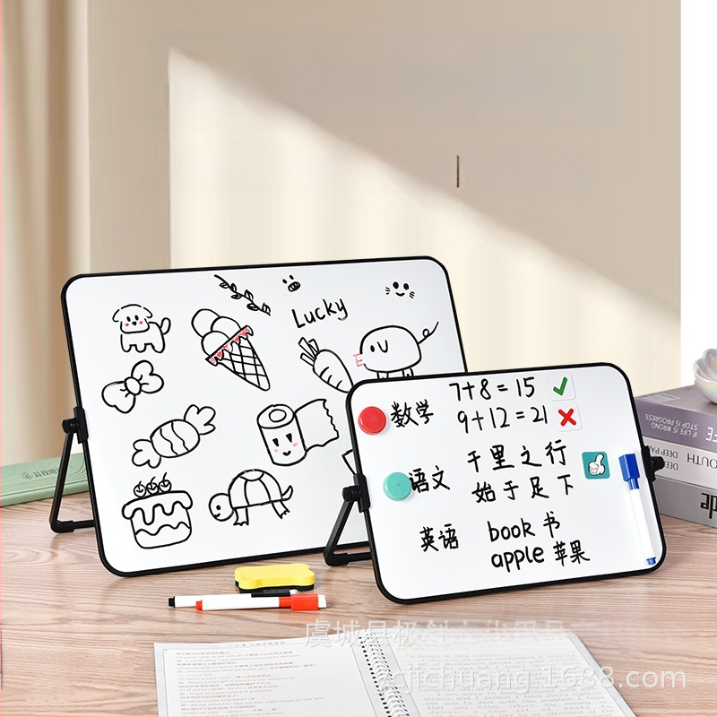 Διπλής όψεως μεταλλικός πίνακας σημειώσεων για γραφείο και σπίτι – πλαστικό πλαίσιο