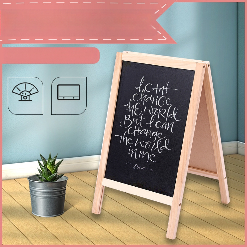 Koka vienpusēja zīmēšanas tablo bērniem, izdzēšama, saliekama