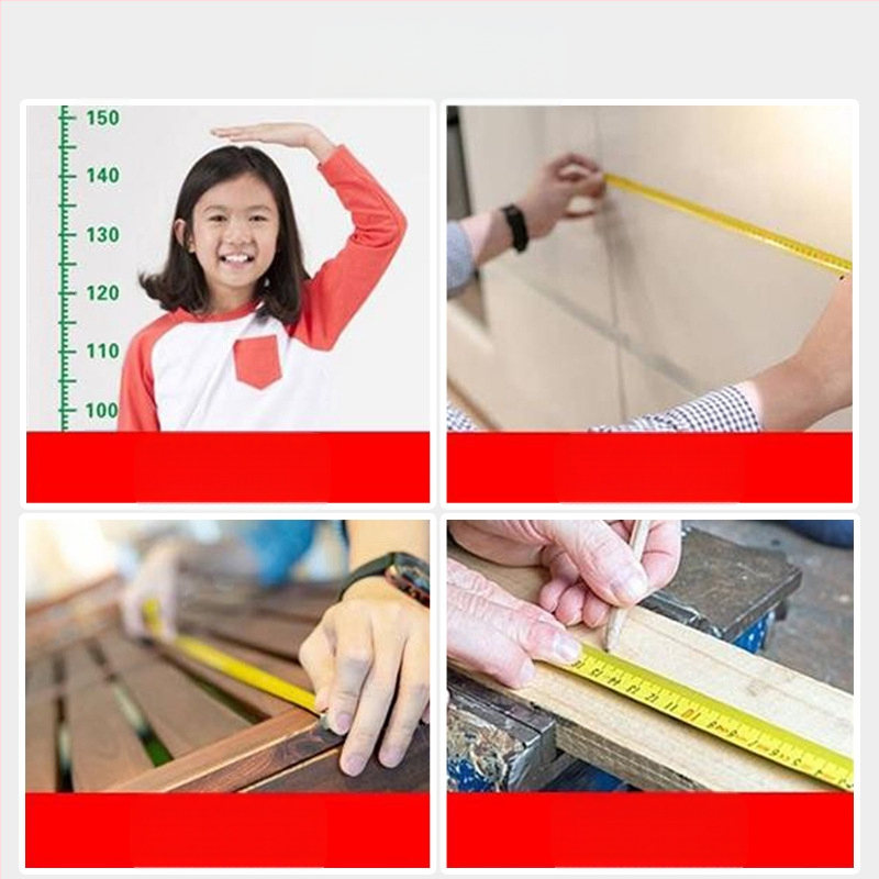 Vízálló, fluoreszkáló, fejlett technológiájú mérőszalag, szélesebb és vastagabb testtel, kopásálló