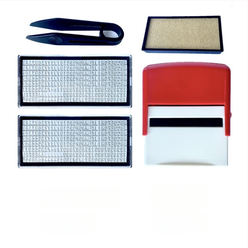 Z840 pārvietojamu rakstzīmju komplekts koda izdrukai; plastmasa; tintes atgriešanās mehānisms; angļu burti ar dubulto plāksni