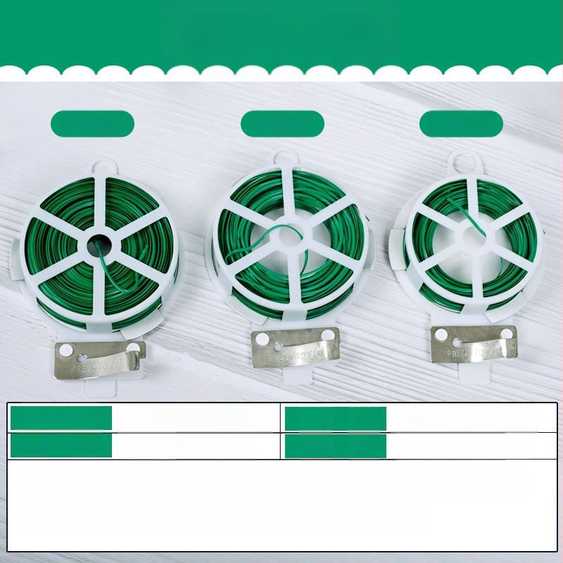 Sodininkystės rišimo viela su PVC danga, 0,7–0,8 mm, skirta vijoklams ir žydintiems augalams