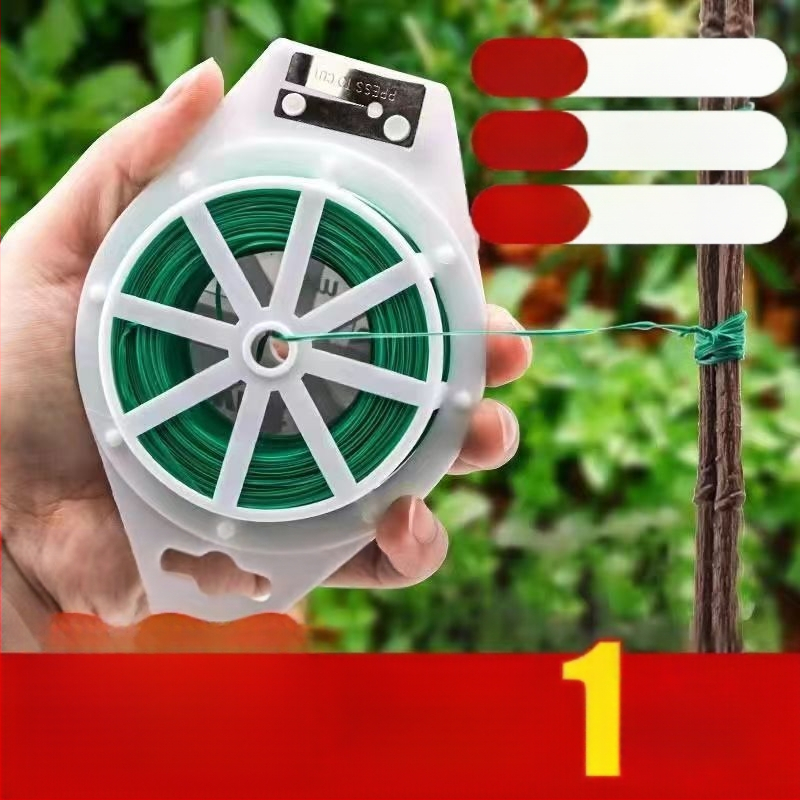 Sodininkystės rišimo viela su PVC danga, 0,7–0,8 mm, skirta vijoklams ir žydintiems augalams