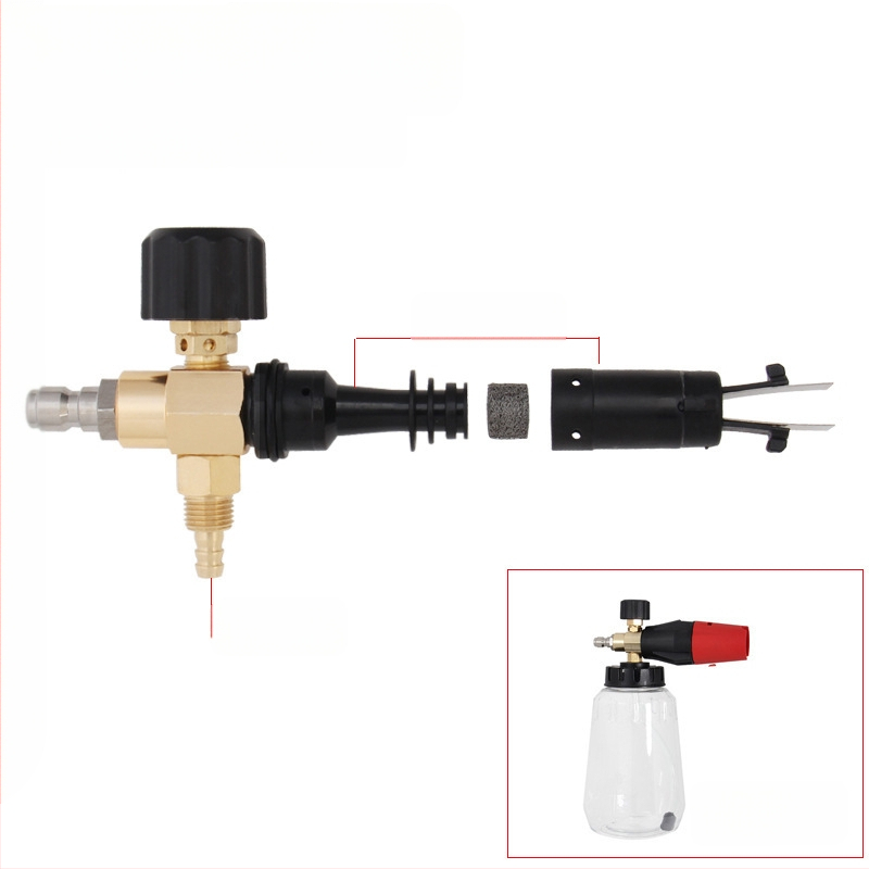 Augstas spiediena putas pistole ar sakausējuma galvu un sakausējuma rokturiem, spiediens 120 bar, izsmidzināšanas attālums 10 m, svars 0,4 kg