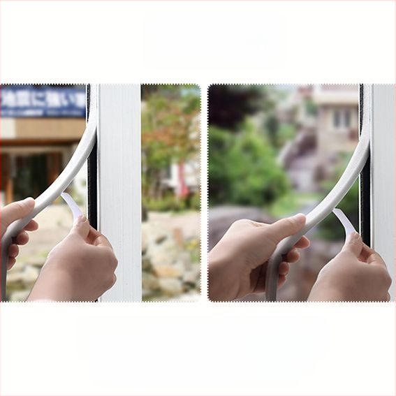 Уплътнител за врати и прозорци - самозалепващ, шумоизолация, ветроустойчив, удароустойчив