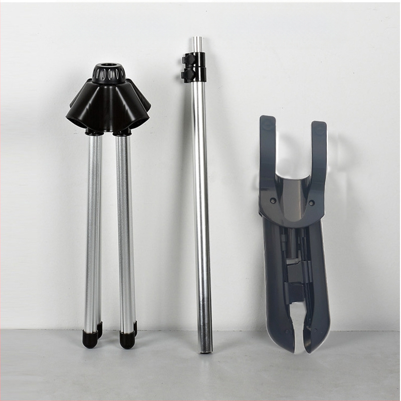 Drēbes gludināšanas statīvs ar četrkāju pamatu, trīsdaļīgs komplekts ar alumīnija teleskopisko stieni, gludināšanas dēļa teleskopiskais stienis