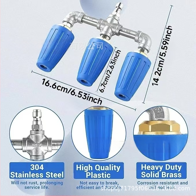 Aukšto slėgio vandens pūtimo pistoleto su turbinos besisukančiu antgaliu, grynas varis, Carpenter Peak