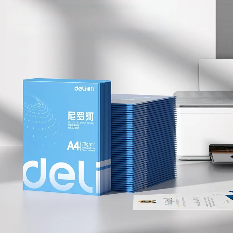 Копирна хартия Deli ZQ1001, 70 g/m², 100 листа в пакет, съвместима с лазерен принтер
