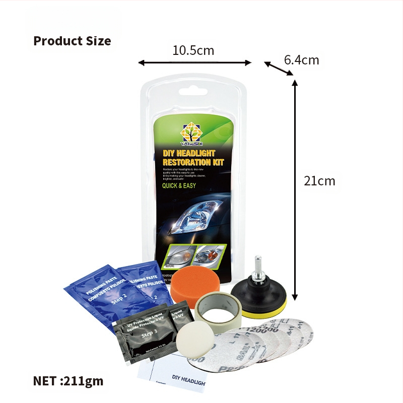 Automobilu lukturu pulēšanas un remonta komplekts, modelis YH001DDA1, pielāgota apstrāde pieejama, izcelsme Šanhaja