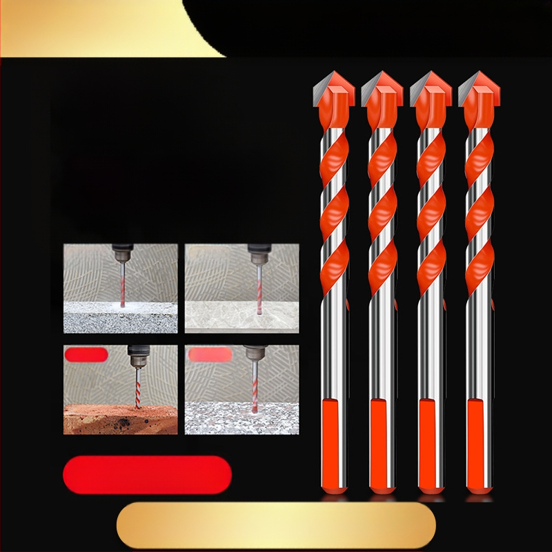 Алуминиев триъгълен бур за плочки и бетон – за пробиване на стъкло и цимент, съвместим с безжична бормашина