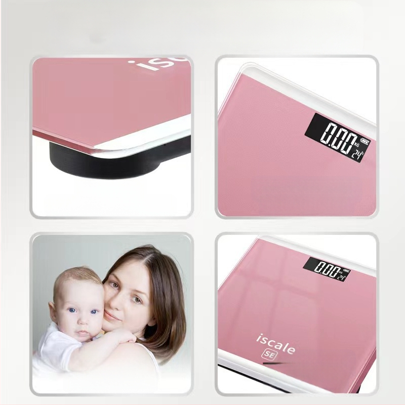 Elektroninės svėrimo svarstyklės svoriui matuoti, japonų stilius, paprastas dizainas (Maksimali apkrova: 180 kg; Maitinimas: baterija su USB įkrovimu; Funkcija: svorio matavimas)