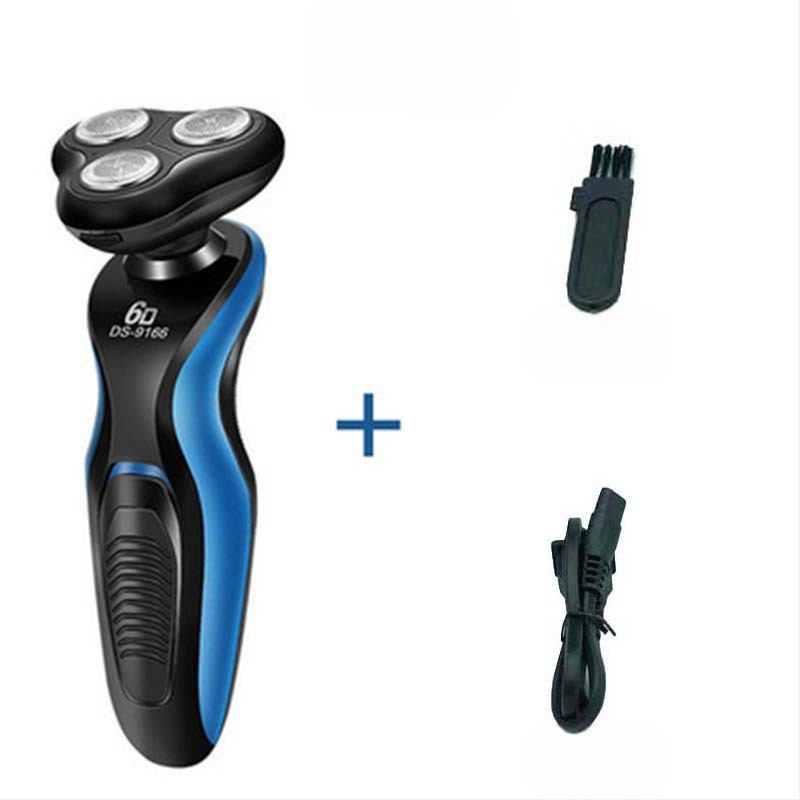Ηλεκτρική ξυριστική μηχανή με περιστροφική κεφαλή τριών λεπίδων, επαναφορτιζόμενη, ενσωματωμένη μπαταρία 500–800mAh, πλενόμενη, θόρυβος 36–45 dB