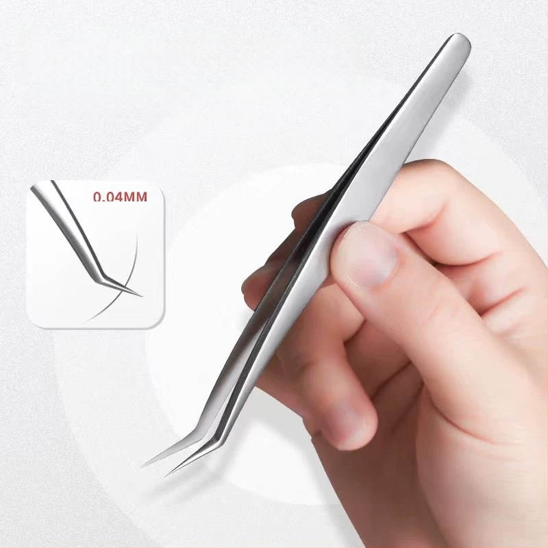 Τσιμπίδα για επεκτάσεις βλεφαρίδων DIY, υψηλή ακρίβεια, άκρη φτερωτού τύπου, κατάλληλη για γενική χρήση