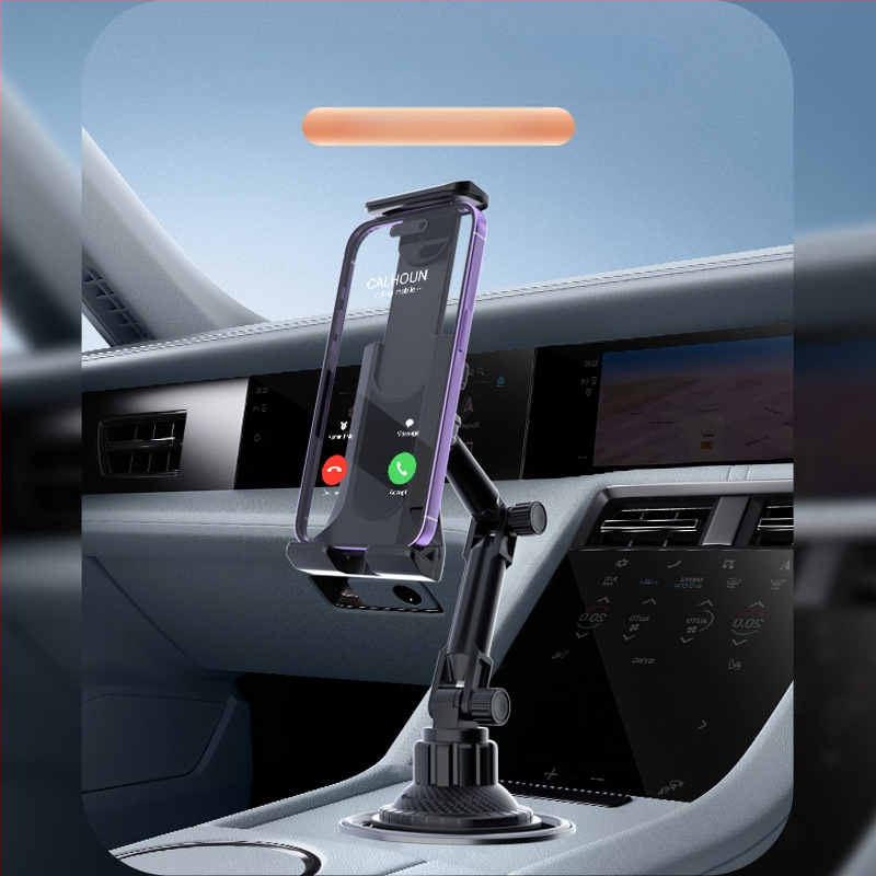 Sulankstomas automobilių puodelio laikiklis – telefono ir planšetės laikiklis (Modelis Cup holder 1003; Medžiagos: ABS, aliuminio lydinys, kempinė, silikonas; Personalizavimas: Taip)