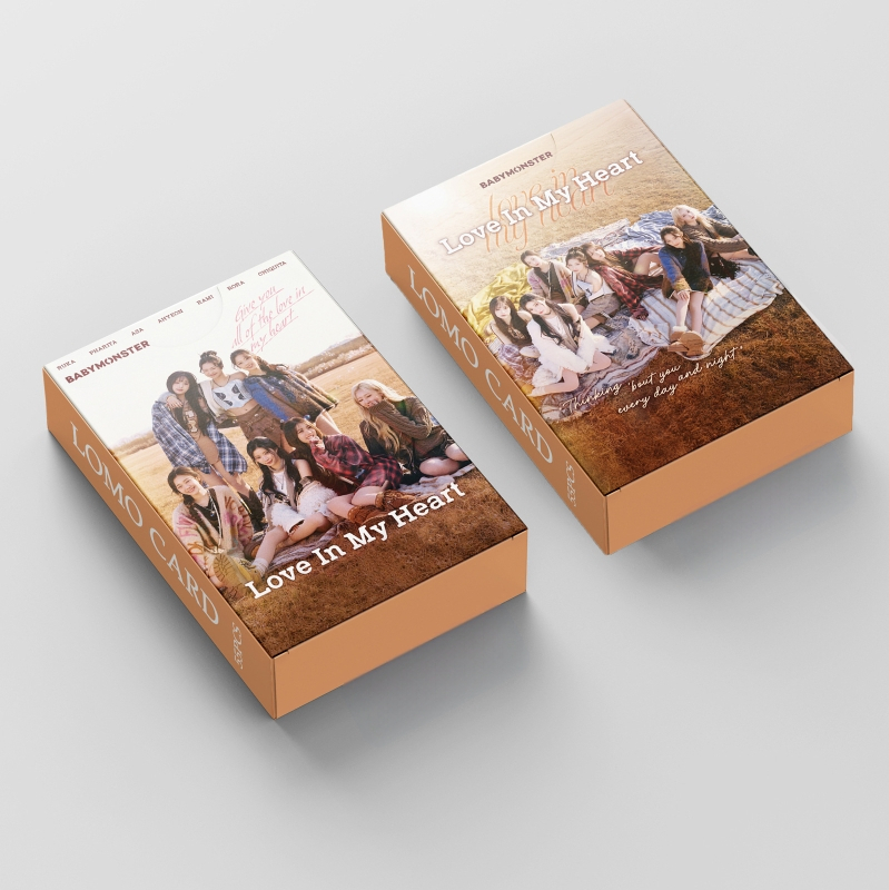 Babymonster Love In My Heart фотокарти - 55 броя, без обработка и персонализация, без внос