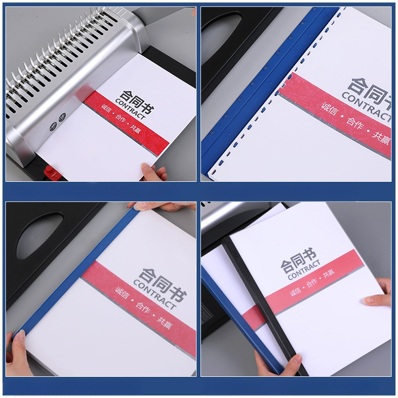 Rokas vadāma ķemmes saites mašīna – 21 atveres, 12 lapu ietilpība, modelis STB12A, svars 2,85 kg