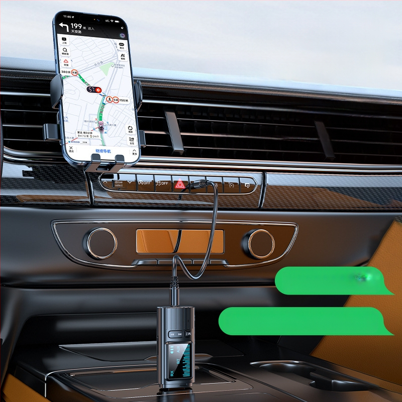 GT72 Bluetooth 5.4 2-σε-1 δέκτης-εκπομπός με ψηφιακή οθόνη και 3,5 mm AUX