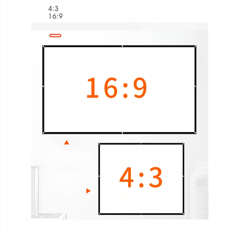 Преносим сгъваем прожекционен екран за офис и открито, съотношение 16:9/4:3, MICMOTO/Mi Xi Magic Throw