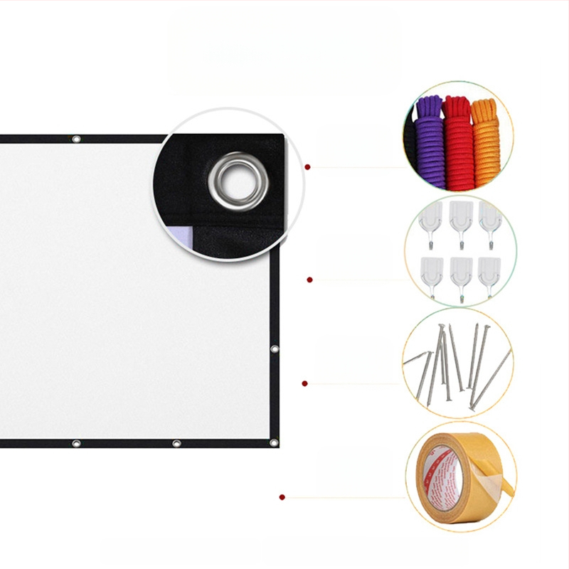 Преносим сгъваем прожекционен екран за офис и открито, съотношение 16:9/4:3, MICMOTO/Mi Xi Magic Throw