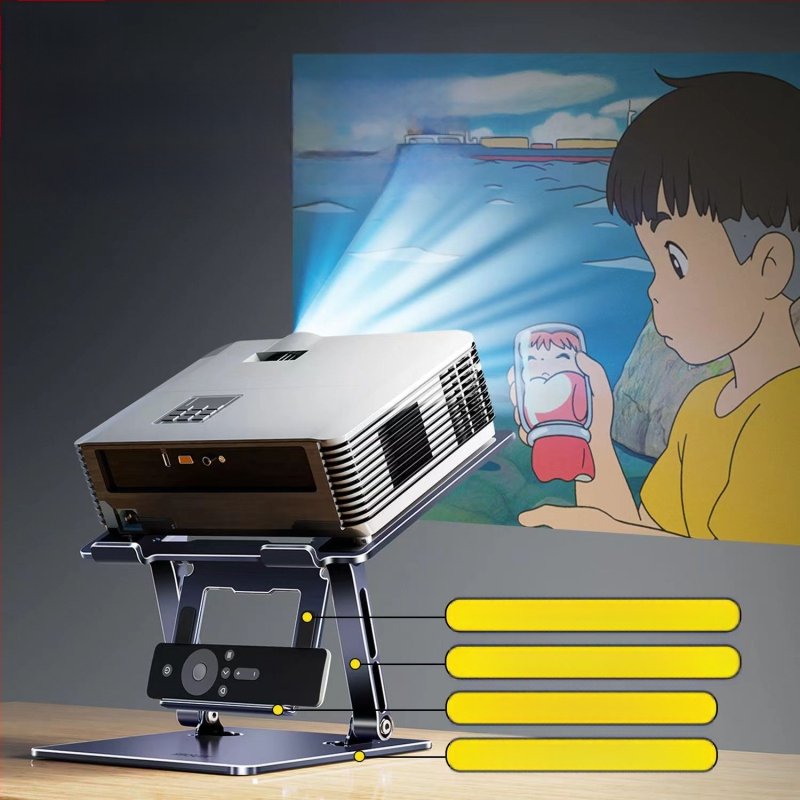 Универсална стойка от въглеродна стомана за проектор, лаптоп и таблет | сгъваема, модел LS-638 | съвместима с ноутбуци до 17 инча | тегло 1,3 кг