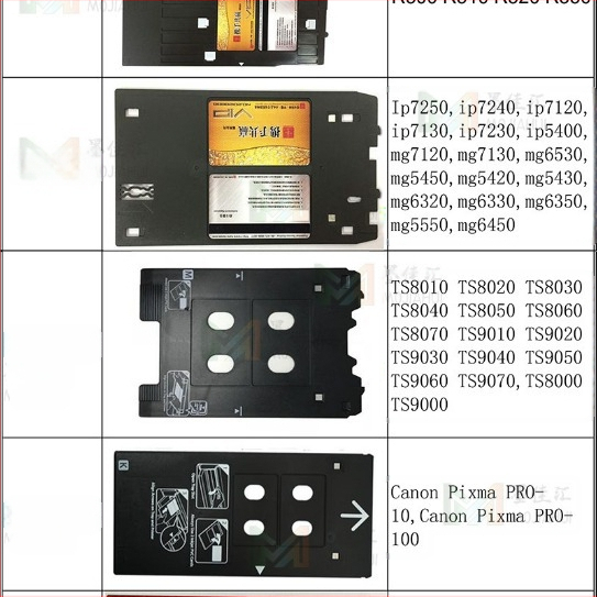 Ode to Mo – Тава за печат на карти, PVC карта TRAY; носител за печат на карти, съвместим с EPSON R260/R265/R270/R280/R285, R290/R380/R390/Rx680, T50/T60/A50/P50/R330; лицензиран частен етикет