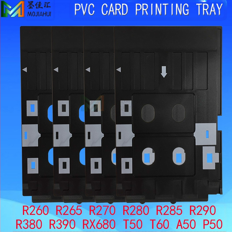 Ode to Mo – Тава за печат на карти, PVC карта TRAY; носител за печат на карти, съвместим с EPSON R260/R265/R270/R280/R285, R290/R380/R390/Rx680, T50/T60/A50/P50/R330; лицензиран частен етикет