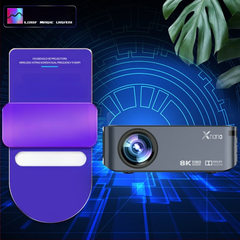 Zhigao X1 преносим проектор — 1080p, 200 ANSI лумени, стъклен обектив, 110-240V, 38W