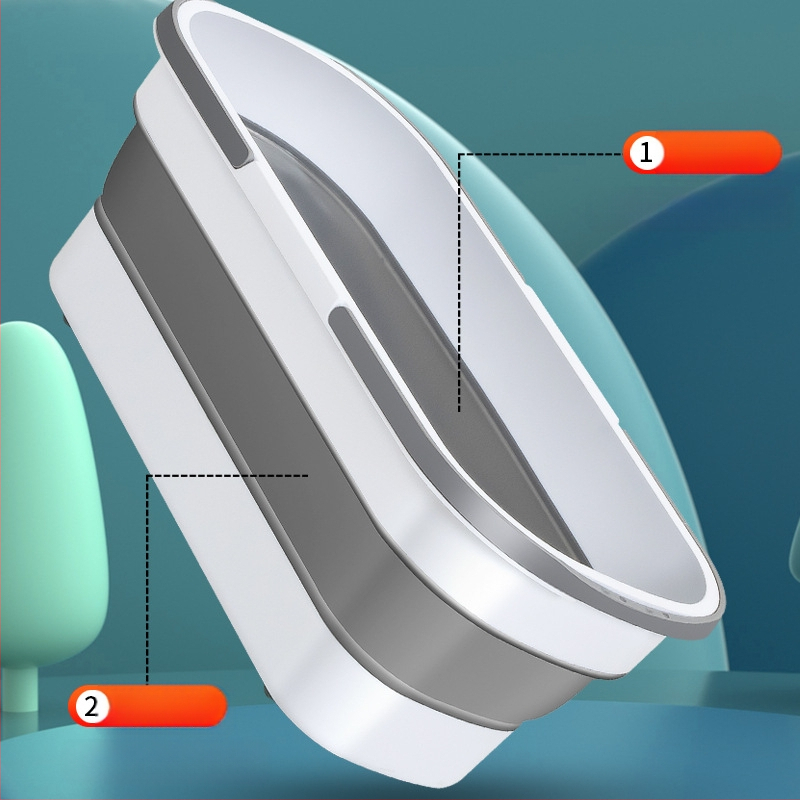 Αναδιπλούμενος τετράγωνος κάδος για σφουγγαρίσμα με μηχανισμό στύψιμο, χωρητικότητα άνω των 10 kg, ποσοστό αποστράγγισης κάτω από 40%