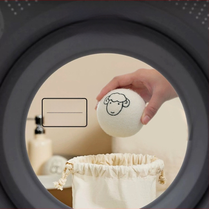 Вълнени сушилни топки за пране, 6 бр., материал: вълна, за дома и професионална употреба