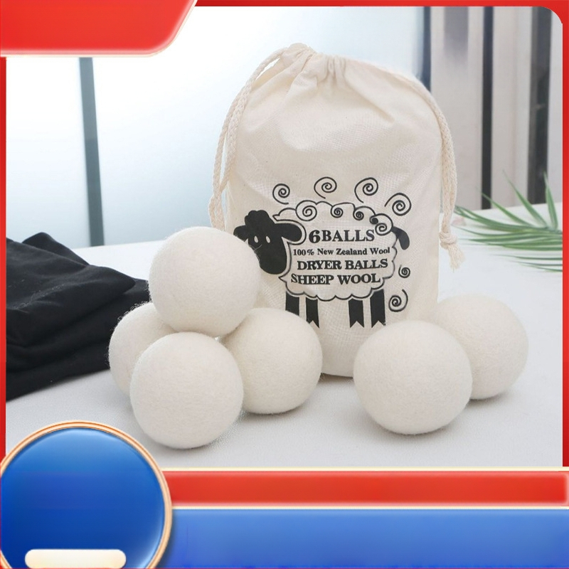 Вълнени сушилни топки за пране, 6 бр., материал: вълна, за дома и професионална употреба