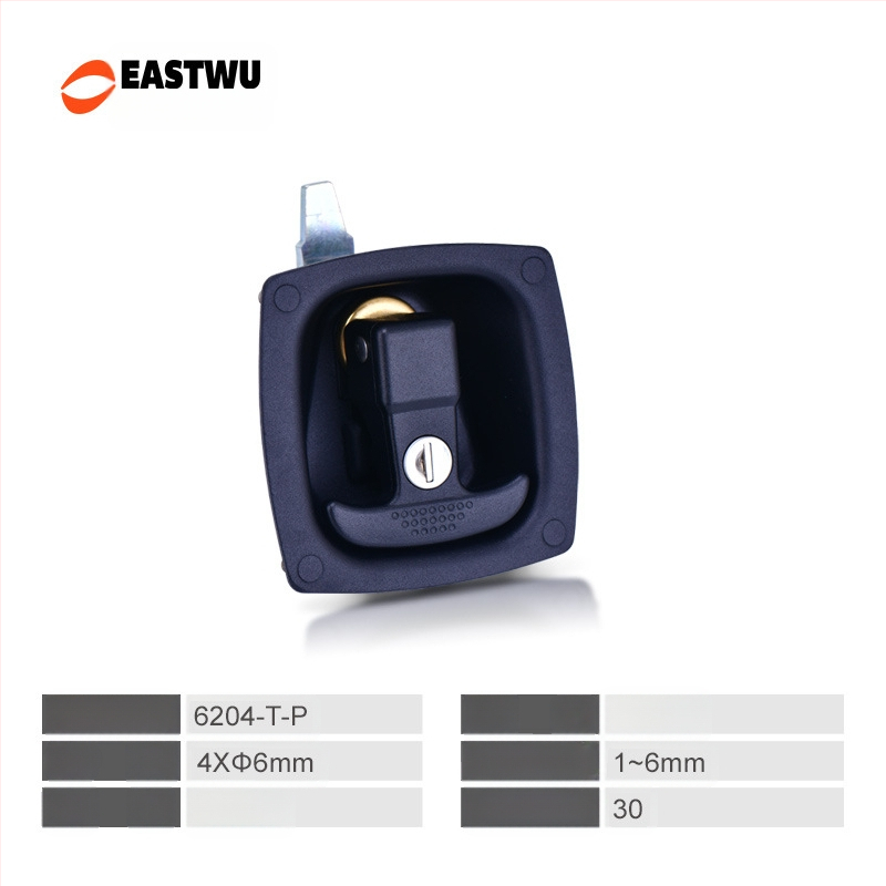 EASTWU 6204 Cinko lydinio įrankių dėžės spyna RV ir visureigiams sunkvežimiams, su T rankena ir pasukamu suspaudimo užraktu - šiuolaikinis dizainas