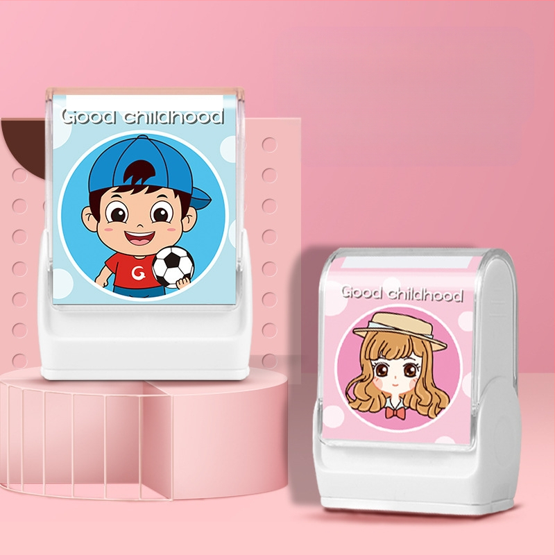 Vārda zīmogs bērnu drēbēm, taisnstūra, plastmasas, fotosensitīvs