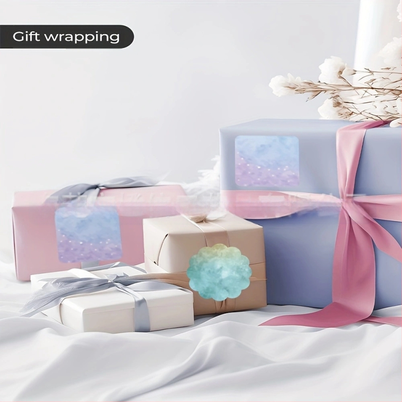 Термална етикетна хартия за печат, кръгла форма, водно лепило, подходяща за термопринтери и DIY, устойчивост -20°C до 70°C, дебелина 0,2 мм