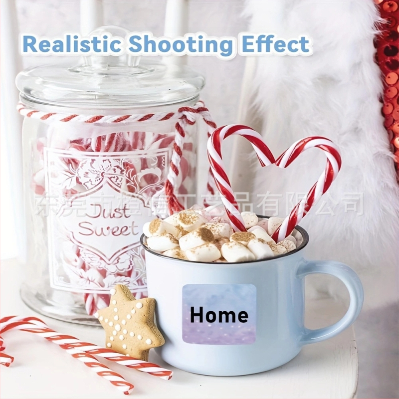 Термална етикетна хартия за печат, кръгла форма, водно лепило, подходяща за термопринтери и DIY, устойчивост -20°C до 70°C, дебелина 0,2 мм