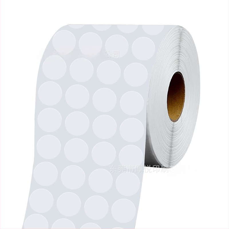 Кръгъл етикет за размери на облекло, крафт хартия с PVC лепило, модел 003, температурна устойчивост -10°C до 150°C, дебелина 2,5