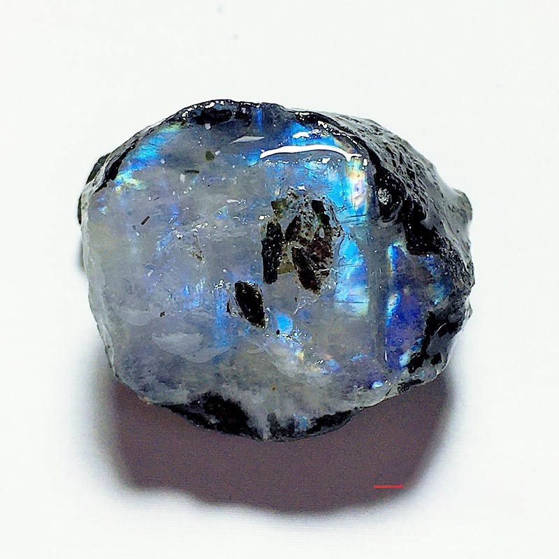 Mėnulio akmens pakabukas, natūralus kristalas, poliruotas, šiuolaikinis minimalistinis stilius, Mingxuanhong