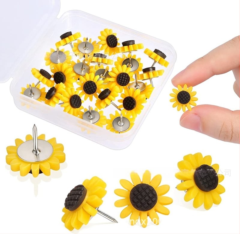 Akrilinis klipsas su saulėgrąžų dizainu biuro dekoravimui (Prekės ženklas: Yusi Pai; Medžiaga: Plastik; Produkto tipas: Akrilinis klipsas)