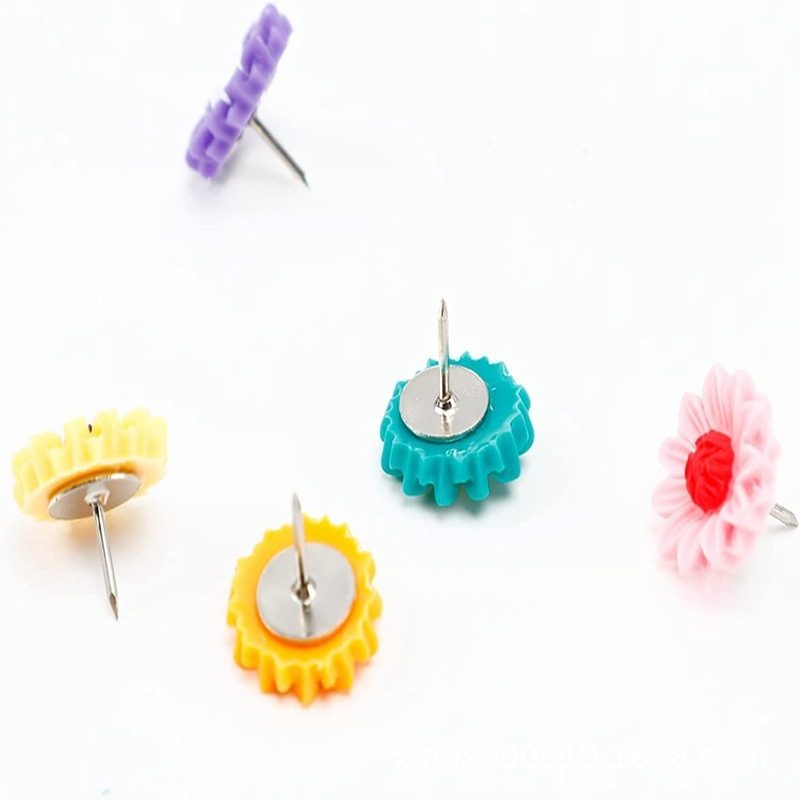 Pushpin dekoratyvinis su saulėgrąžų forma, Usipai, plastikas